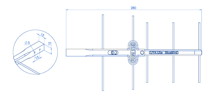 Yagi-Uda Lite 915 Antenna