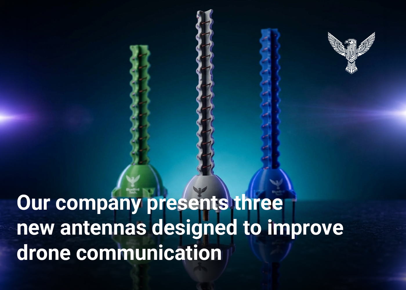 Our company presents three new antennas designed to improve drone communication