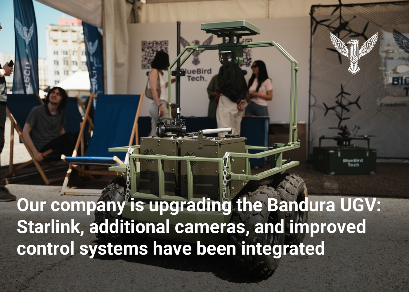 Our company is upgrading the Bandura UGV: Starlink, additional cameras, and improved control systems have been integrated