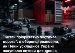 “Китай пріоритетно постачає ворога”: в оборонці розповіли, як Пекін ускладнює Україні закупівлю оптики для дронів