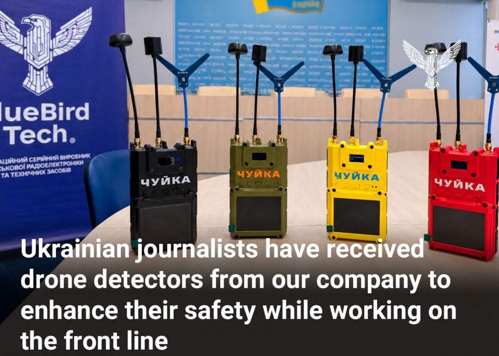 Ukrainian journalists have received drone detectors from our company to enhance their safety while working on the front line
