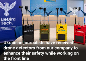 Ukrainian journalists have received drone detectors from our company to enhance their safety while working on the front line