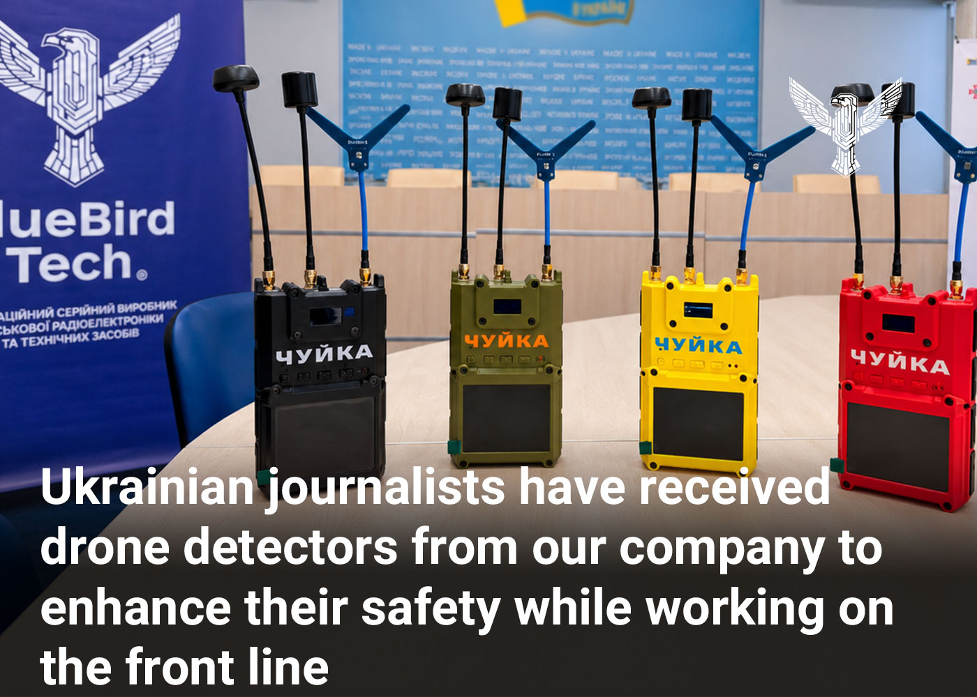 Ukrainian journalists have received drone detectors from our company to enhance their safety while working on the front line