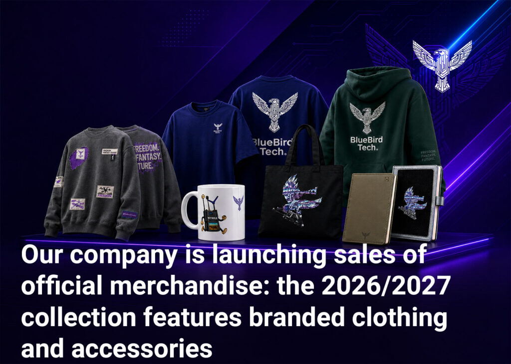 Our company is launching sales of official merchandise: the 2026/2027 collection features branded clothing and accessories
