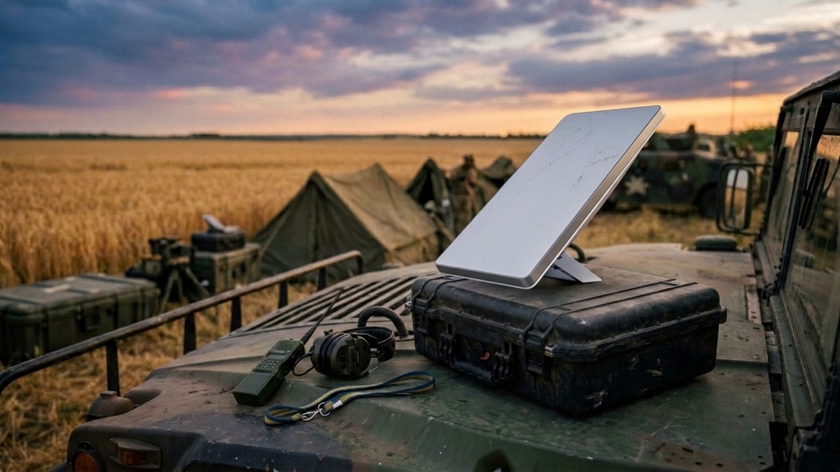 Українські захисники зі Starlink Mini