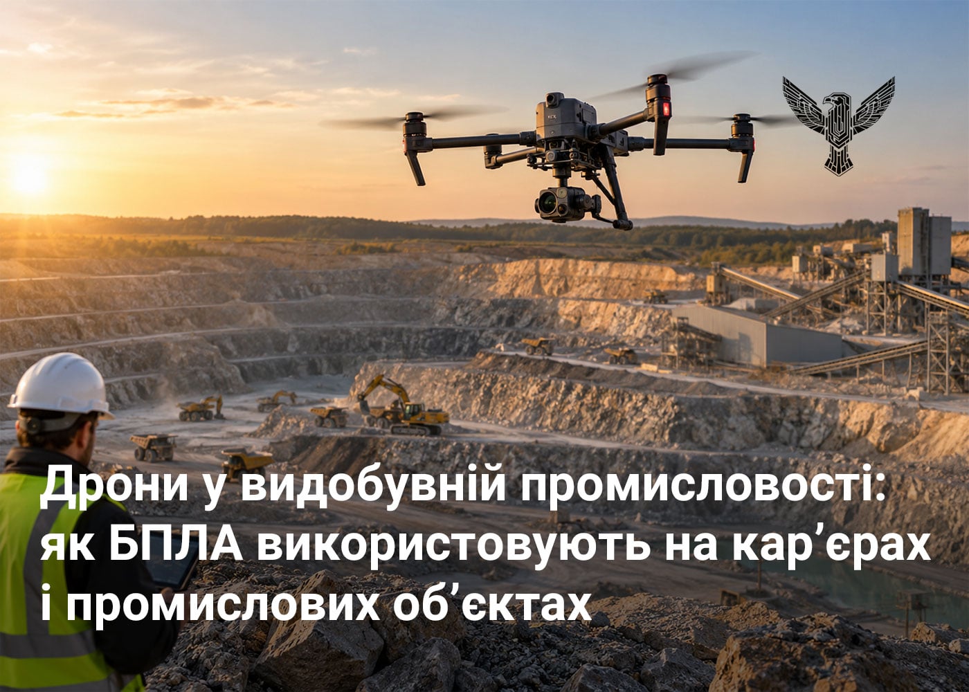 Дрони у видобувній промисловості: як БПЛА використовують на кар’єрах і промислових об’єктах